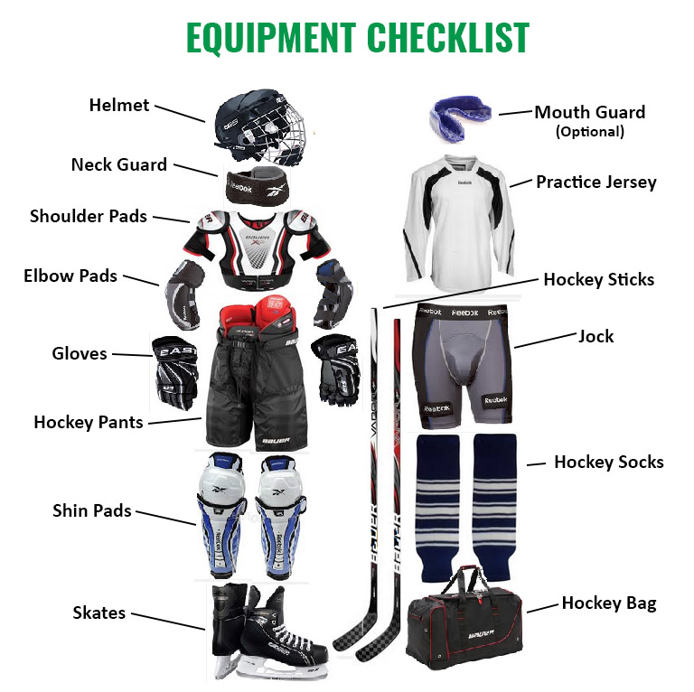 Liste d'équipement hockey.